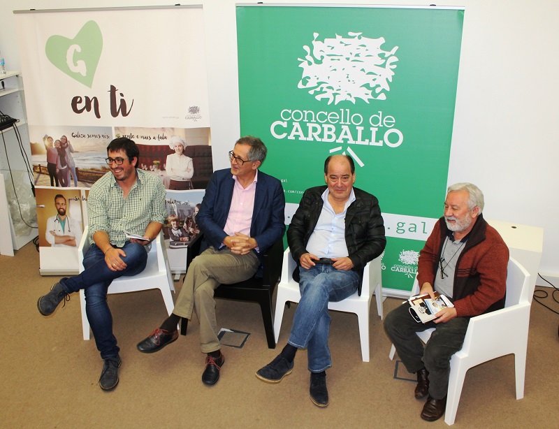 Marcos Trigo, Evencio Ferrero, Chano Calvo e Moncho Tasende, na presentacin do programa