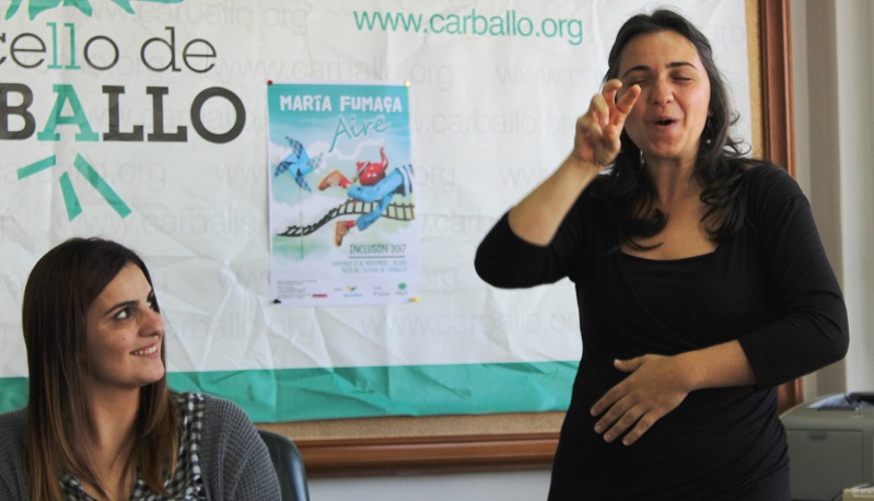 Gema Santos encargouse da traducin  lingua de signos