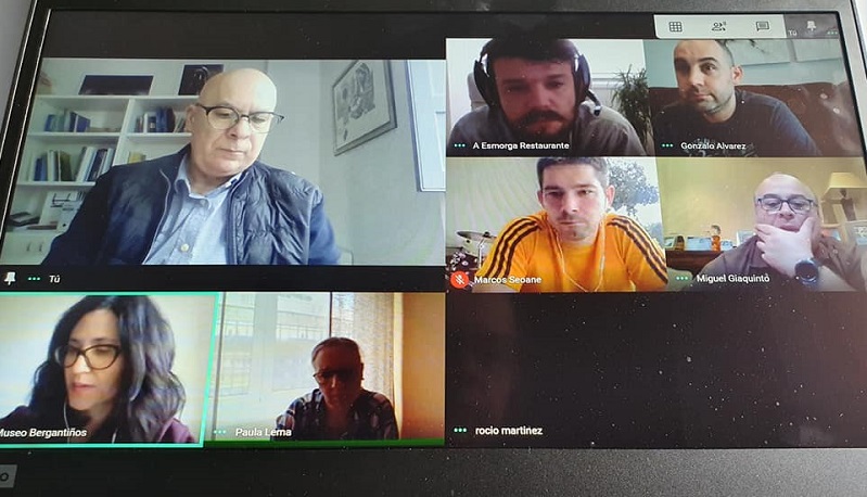 Videoconferencia con empresarios da hostalara