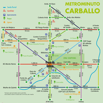 Mapa Metrominuto de Carballo